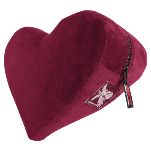 Liberator Decor Heart Wedge Pillow, Merlot Velvish