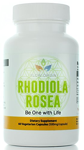 Wild Harvested Rhodiola Rosea Supplement - Golden Root Extract Boosts Energy, Balance & Improves Brain Function While Promoting Anxiety & Stress Relief With Improved Memory & Focus. 500 mg Capsules