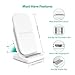 Wireless Charging Stand RAVPower 2 Coils 7.5W Qi-Certified Compatible iPhone X XR XS X 8 & 8 Plus with HyperAir, 10W Qi for Galaxy S9, S9+, Note 8 All Qi-Enabled Devices (White)