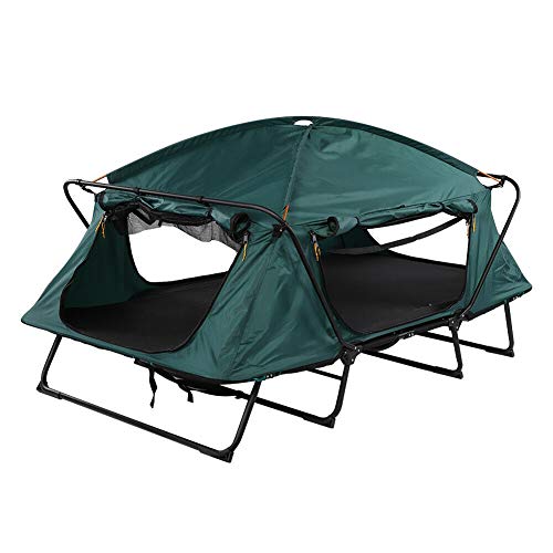 Top_Quality555 Green Folding 1 Person Elevated Camping Cot Tent