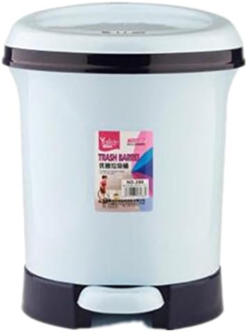 Yang of WindTrash Bin Trash Cans Rectangle Type European Creative Thicker Large Plastic Foot-pedal 12L , blue