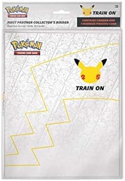 Amazon Com Pokemon 25th Anniversary First Partner Collector S Binder For Jumbo Cards Pikachu Jumbo Toys Games