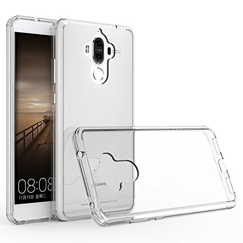 Huawei Mate 9 Case, Pasonomi [Ultra Slim] Soft Clear Flexible TPU Bumper Cover with Shockproof Protective Cushion Corner for Huawei Mate 9 (Clear)