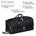 High Sierra Access 2.0 Drop-Bottom Wheeled Duffel Bag, Black/Blue, 36-Inch