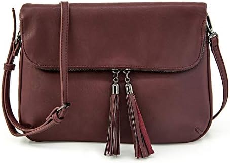 EMPERIA Selma Vegan Leather Medium Messenger Bag Fashion Crossbody Shoulder Bag for Women