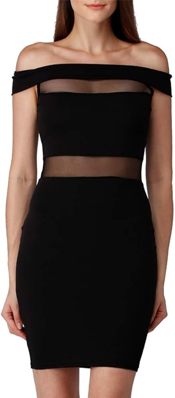 amazon black off the shoulder dress