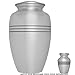 Silver Bands Mini Keepsake Urn • Miniature Funeral Cremation Urn fits Small Amount of Ashes • Monaco Model