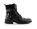 Polar Fox Asher MPX808585 Mens Casual Cap Toe Ankle Lace-up Combat Boots – Black, Size 9