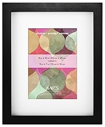 MCS Art Frame with Mat Opening, Black, 8 x 10 in