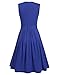 Cassie Mclean Faux Wrap V-Neck Sleeveless Summer Casual Flared Dress With Belt