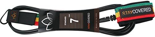 Stay Covered Deluxe 7' Leash Black/Rasta