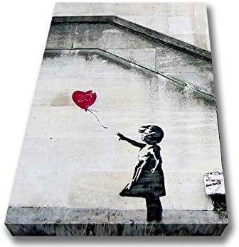 Banksy Heart Balloon Girl Canvas Art Prints - Extra Large 32 x 48 inches