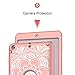 iPad mini/2/3 Case, Hocase Shockproof Hybrid Dual Layer Hard Rubber Protective Case with Cute Flower Design for Apple iPad mini 1st/2nd/3rd gen 7.9-inch - Rose Gold