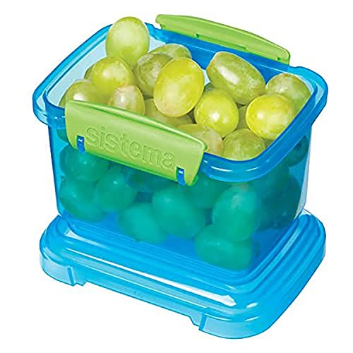 Sistema 3Piece Food Storage Containers with Lids for Lunch, Meal Prep