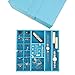 SMONET Huge Jewelry Box Organizer 28 Section Classic Holder 2 Layers - Women Girls Teens Storage Case for Earring Ring Necklace Bracelet Watch PU Leather with Lock Large Mirror Blue