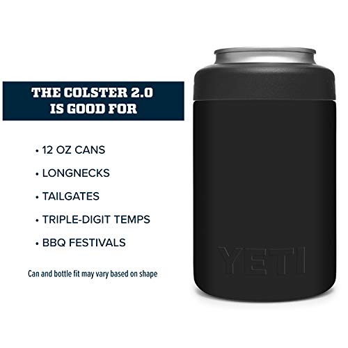YETI Rambler 12 oz. Colster Can Insulator for Standard Size Cans, Black