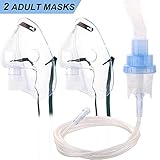 RoyAroma 2PCS Adult Masks, Accessories Kit for Cool Mist Inhaler Compressor System, Soft Tubing Soft Mask