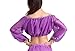 ZLTdream Lady's Belly Dance Long Sleeves Chiffon Bra Top for Big Girls & Women Rave Outfit Purple