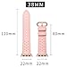 Leather Band for Apple Watch 38mm 40mm,iwatch Series 4 3 2 1 Pink Replacement Strap with Rose Gold Stainless Steel Buckle Clasp