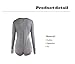 Moxeay V-Neck One Piece Bodysuit Long Sleeve Bodycon Rompers Small Gray