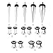 Ear Gauges Stretching Kit Tapers with Plugs Stainless Steel Single Flared 12G,10G,8G,6G,4G Gauge Kit (15 Pack)