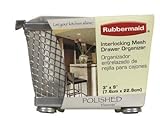 Rubbermaid FG1F7700TITNM Interlock Wire Mesh Drawer Organizer, Titanium, 3 by 9-Inch