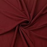 Burgundy Poly Rayon Spandex Jersey Knit Fabric, Fabric by the Yard - 1 Yard
