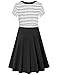 Larenba Women's Stripe Short Sleeve Maternity Breastfeeding and Nursing Dress