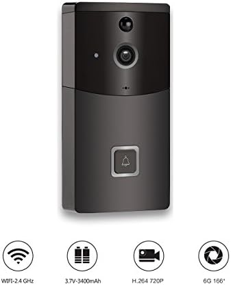 Smart Speaker WiFi Video Doorbell - HD 720P Camera Image, Night Vison Motion Detetion Wake-up for IOS/Android Viewing by All Smartphone