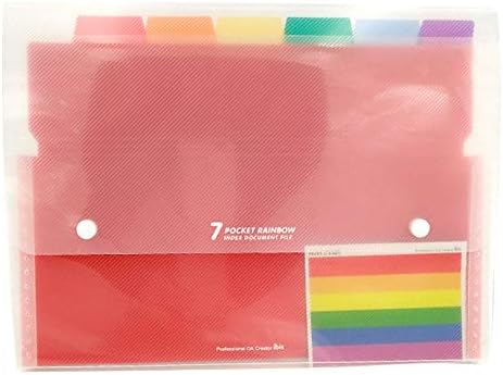 YASSUN Organ Multi-layer Data Storage Box - Hanging Folder - Letter Size A4 Plastic File Bag - 7 Color