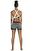 icyzone Running Yoga Shorts for Women - Activewear Workout Exercise Athletic Jogging Shorts 2-in-1 (Charcoal/Purple, M)