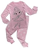 IF Pajamas Little Girls Pjs Sets Long Sleeve Pajamas 100% Cotton Clothes Toddler Sleepwears Pink 6T