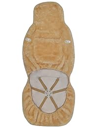 w Elegance funda universal para asiento de auto, de piel de oveja, Champán