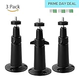 AirsFish Security Camera Wall Mount(3 packs), Adjustable Indoor and Outdoor Wall Mount for Arlo, Arlo Pro, Arlo Pro 2 and Other Compatible Models (Black )