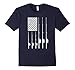Men's Patriotic Fishing T-Shirt with American USA Flag Great Gift XL Navy