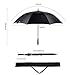 Golf Umbrella, Large Windproof Umbrella for Men, 62'' Wind Resistant Umbrella Auto Open Rain Umbrella Black Extra Large for Women, Double Canopy Oversized Stick Umbrella with Cover