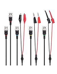 Proster BNC   Juego de cables de prueba BNC a pinzas de cocodrilo de doble cabeza, cables BNC a mini ganchos, cables BNC a doble apilable