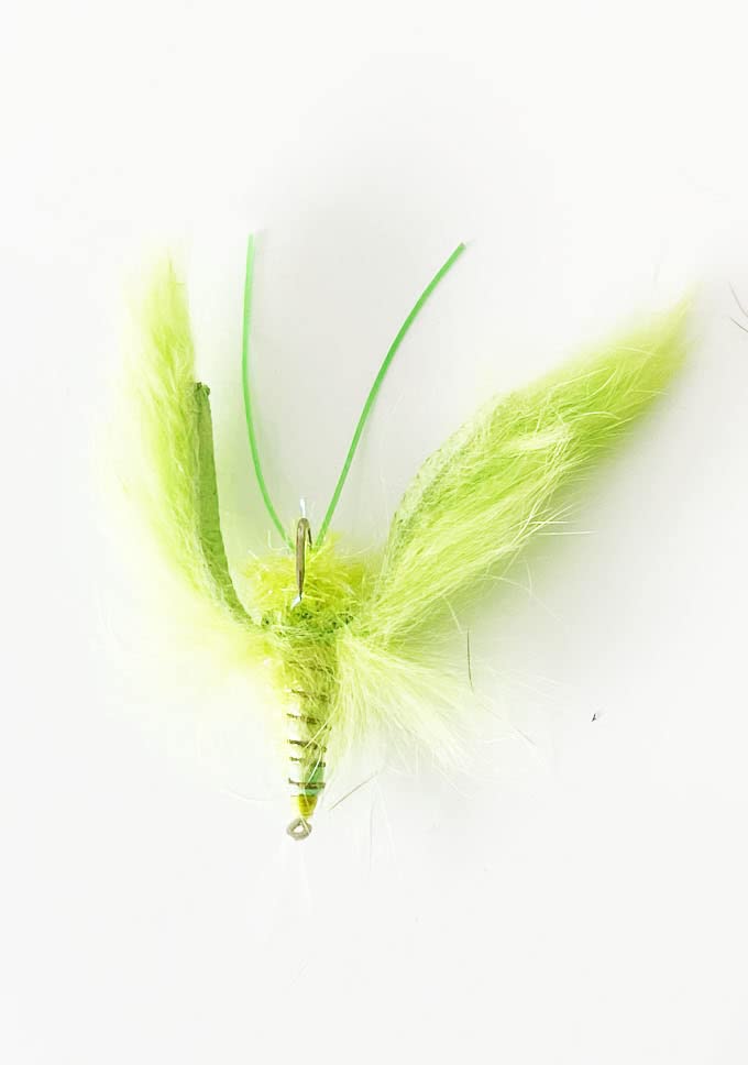 FISHIN ADDICT Crayfish Fly Craw Zonker 80mm (CHARTREUSE)
