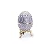 Light Blue/Lavender Faberge Style Egg Figurine with Ring Insert - Swarovski Crystal, Limited Edition Collectible