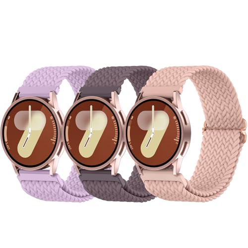 Delidigi 20 mm Strap Compatible with Samsung Galaxy Watch 6/5/4 40 mm 44 mm/Watch 6 Classic 43 mm 47 mm/Watch 5 Pro 45 mm/Watch 4 Classic 42 mm 46 mm/Watch Active 2, Nylon Adjustable Sport Strap