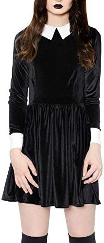 Spadehill Womens Peter Pan Collar Black 