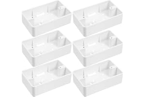 SHINEOFI 6pcs Electrical Outlet Boxes Wall Mounted Plastic Junction Box Surface Mount Switch Shallow Electrical Cover for Hom