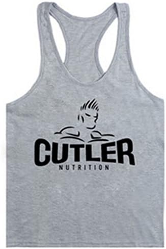 Gillbro Mens Print Singlets Cotton Stringer Bodybuilding Gym Tank