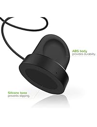 MoKo Cargador Dock para Samsung Galaxy Watch 1.654 in 1.811 in, 2 piezas, soporte de carga magnético portátil, soporte adaptador de carga, soporte de estación para Samsung Galaxy Watch SM R810 SM R815 SM R800   negro