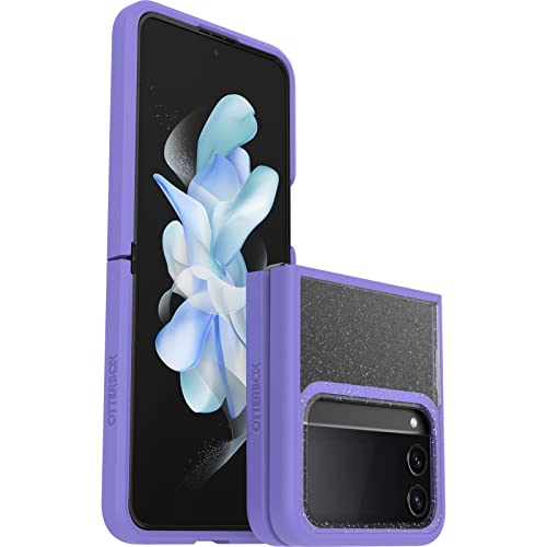 Otterbox Funda para Samsung Galaxy Z Flip4 Thin Flex, Resistente a Golpes y caídas, Protectora y Elegante 2 Piezas, Testada con los estándares Militares anticaídas, Transparente/Morado