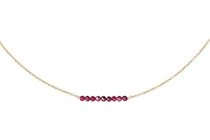 DeScount Dainty Birthstone Beaded Bar Necklace,18K Gold Plated Handmade Faceted Turquoise,Lapis,Amazonite,Tiger Eye,Emerald,Ruby,Blue Apatite,Opal Stone Necklaces for Women