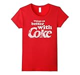 Womens Coca-Cola Better With Coke Vintage Graphic T-Shirt Large Red