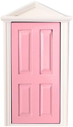 Amazon 12番ピンク塗装外部木製妖精ドアドールハウスミニチュアアクセサリー ハウス おもちゃ