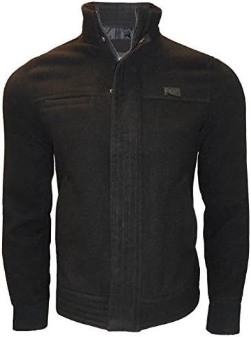 Piaza Italia Men's Italian Woolen Style Fitted Jacket Medium Black