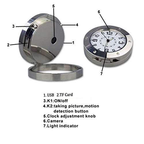 fannuoyi Security Camera Clock Video Recorder Cam Sound Motion Detector Mini DVR Nanny Cam